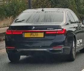 FIJ 1 on a vehicle — Fiji diplomatic registration