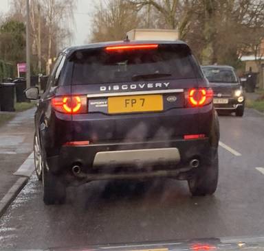 UK Number Plate FP 7