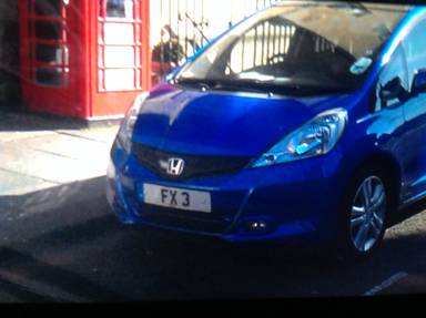 UK Number Plate FX 3