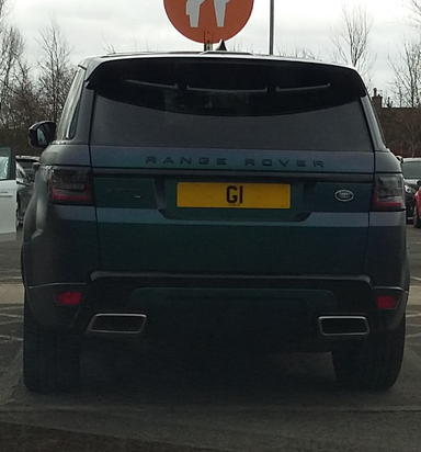 UK Number Plate G 1