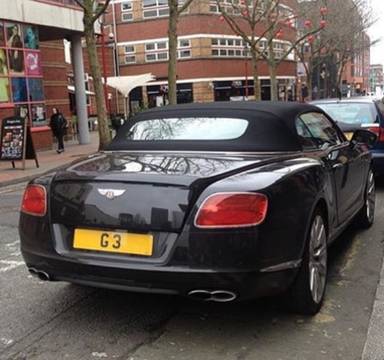 UK Number Plate G 3
