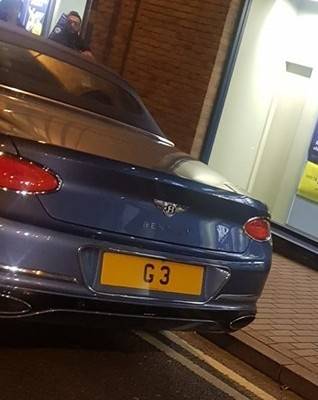 UK Number Plate G 3