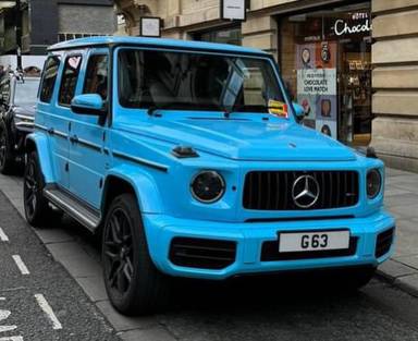 UK Number Plate G 63