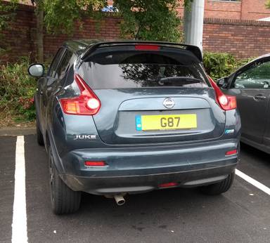 UK Number Plate G 87
