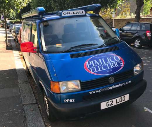 G2 LOO number plate – Pimlico Plumbers