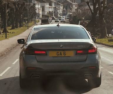UK Number Plate GA 6