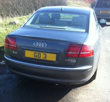 UK Number Plate GD 3