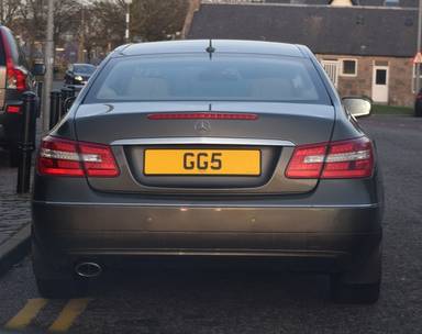 UK Number Plate GG 5