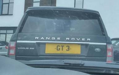 UK Number Plate GT 3