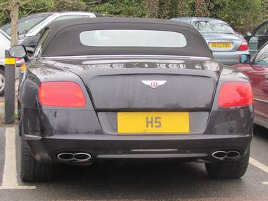 UK Number Plate H 5 on a 2021 Grey Audi