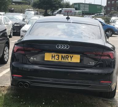 UK Number Plate H3 NRY