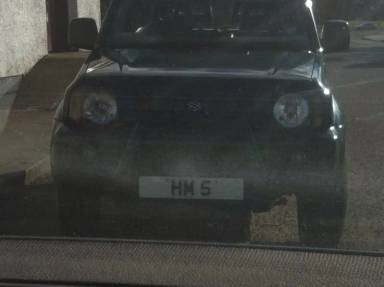 UK Number Plate HM 5