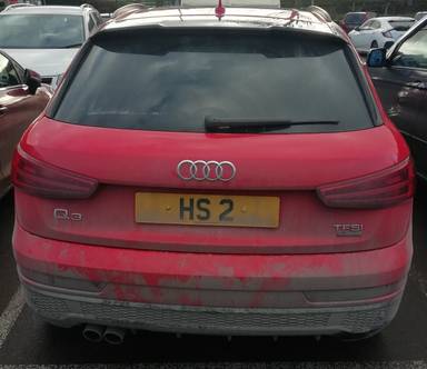 UK Number Plate HS 2