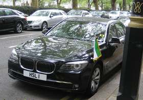 HSL 1 on a vehicle — Sierra Leone diplomatic registration