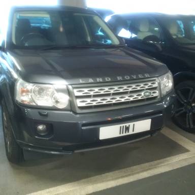 UK Number Plate IIW 1
