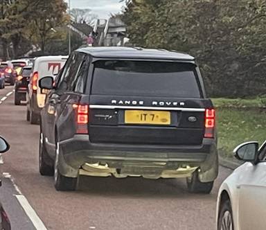 UK Number Plate IT 7