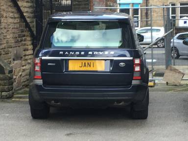 UK Number Plate JAN 1