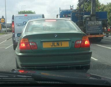 UK Number Plate JLN 1