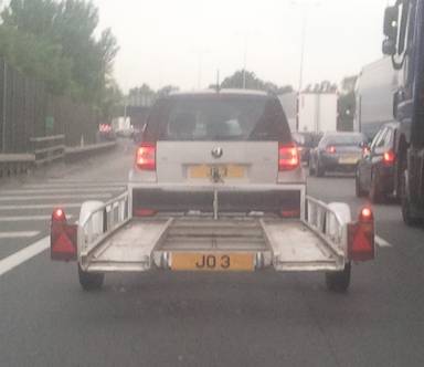 UK Number Plate JO 3