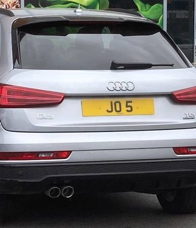 UK Number Plate JO 5