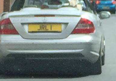 UK Number Plate JRL 1
