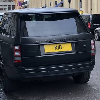 UK Number Plate K 10