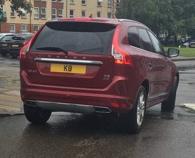 UK Number Plate K 8