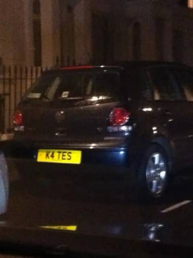UK Number Plate K4 TES