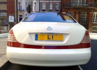 UK Number Plate L 1
