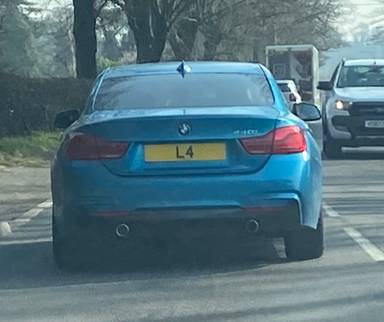 UK Number Plate L 4