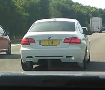 UK Number Plate L 4