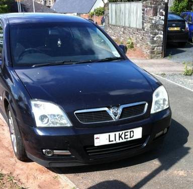 UK Number Plate L1 KED