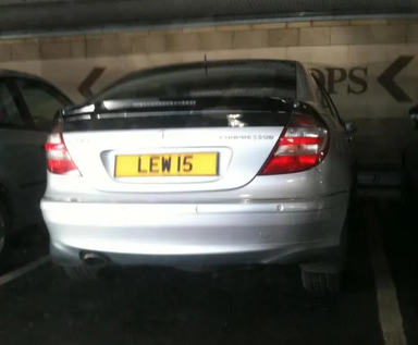 UK Number Plate LEW 15