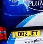LO02 JET number plate – Pimlico Plumbers