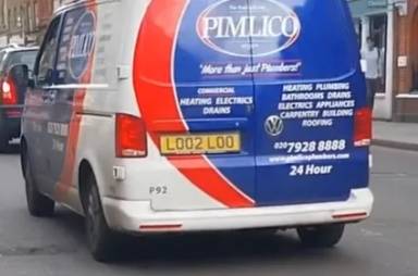 UK Number Plate LO02 LOO