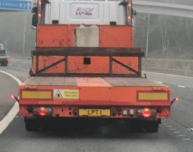 UK Number Plate LPT 1