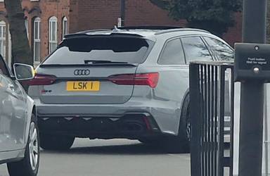 UK Number Plate LSK 1 on a 2022 Grey Audi Rs 6 V-Sprung Tfsi Mhev Quat A