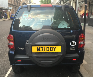 UK Number Plate M31 ODY