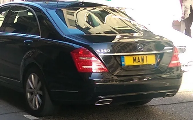 UK Number Plate MAW 1