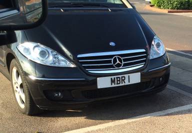 UK Number Plate MBR 1