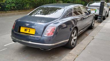 UK Number Plate MF 3