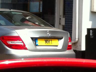 UK Number Plate MH 1