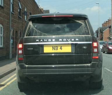 UK Number Plate NB 4