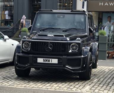 UK Number Plate NMW 1 on a 2025 Silver Mercedes-Benz
