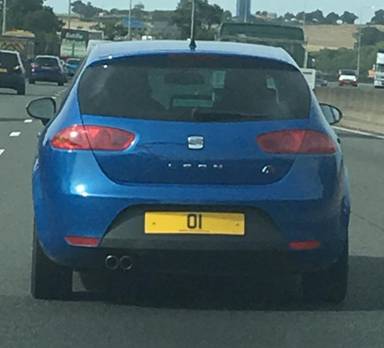 UK Number Plate O 1