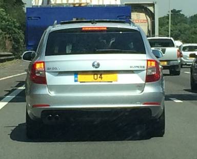 UK Number Plate O 4