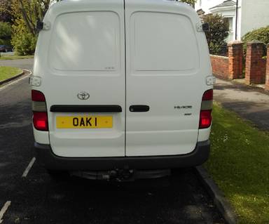 UK Number Plate OAK 1