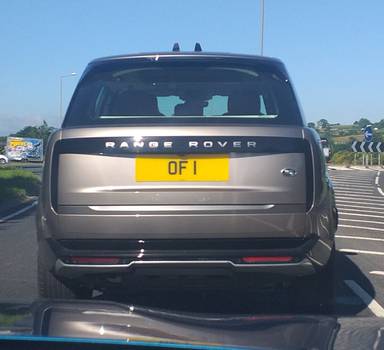 UK Number Plate OF 1