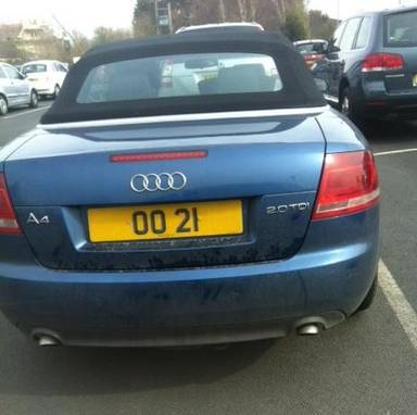 UK Number Plate OO 21