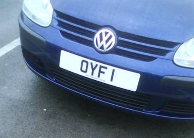 UK Number Plate OYF 1